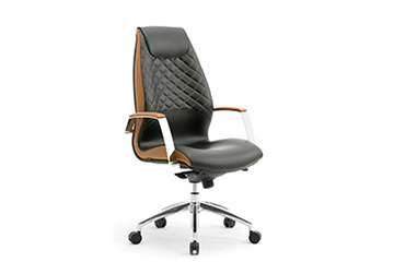 Classic armchairs with quilted backrest for executive offices Wave