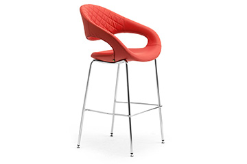 Modern design lounge stools with quilted backrest Samba