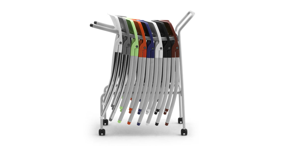 Stackable folding chairs and seats 