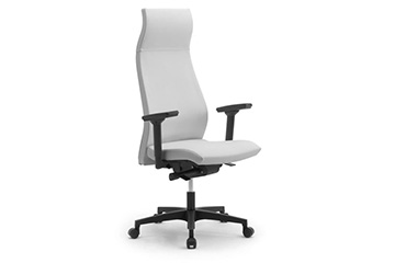Task office armchair with wavy backrest and adjustable arms