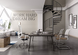 Cometa-W modern design white office chair