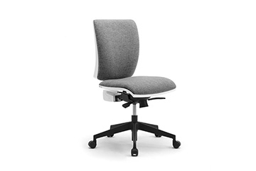 Modern office chairs with white frame and black base