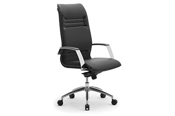 Black leather executive armchairs for computer trading and video editing Ergo2
