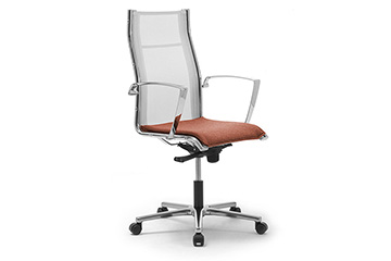 Mesh armchair with cushion on the seat for trading, video editing and call center Origami Rx