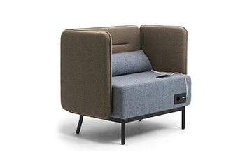 Waiting sofas armchairs with USB charger for shops, salons and stores furniture Around