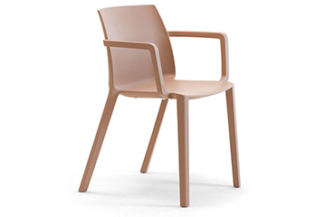 Waiting  armchairs with plastic frame for salons, shops and stores furniture Greta