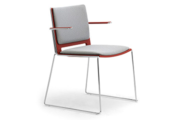 Stackable chairs for with armrests for meeting hall and traning room I Like