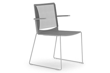 Stackable chairs with mesh backrest for convention, congress and training room iLike re