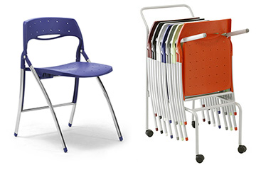 Stackable folding chairs and seats Arcade
