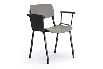 Coloured iso chair with writing tablet for conferences training Sally