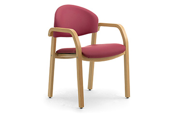 Contemporary design wooden armchairs for hotel, restaurant and lunchromm contract furniture Soleil