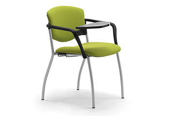 Classic design armchairs with writing tablet for conference and hotel contract furniture Valeria