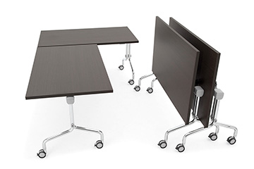 Nesting tables with folding top and castors for training areas Arno 5