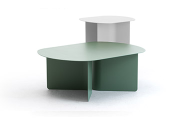 Coloured coffee table with modern design and unique style metal frame Slim