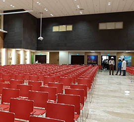 Chairs for aula magna used for conferences, courses and seminars