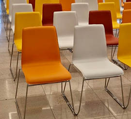 Coloured chair for classrooms, conference and seminar rooms