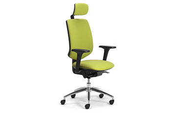 Nuove sedie per ufficio operative dal design smart con braccioli e poggiatesta Active