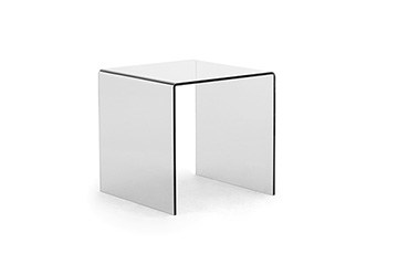 Tavolini portaoggetti in metacrilato trasparente dal design contemporaneo TRE-DI