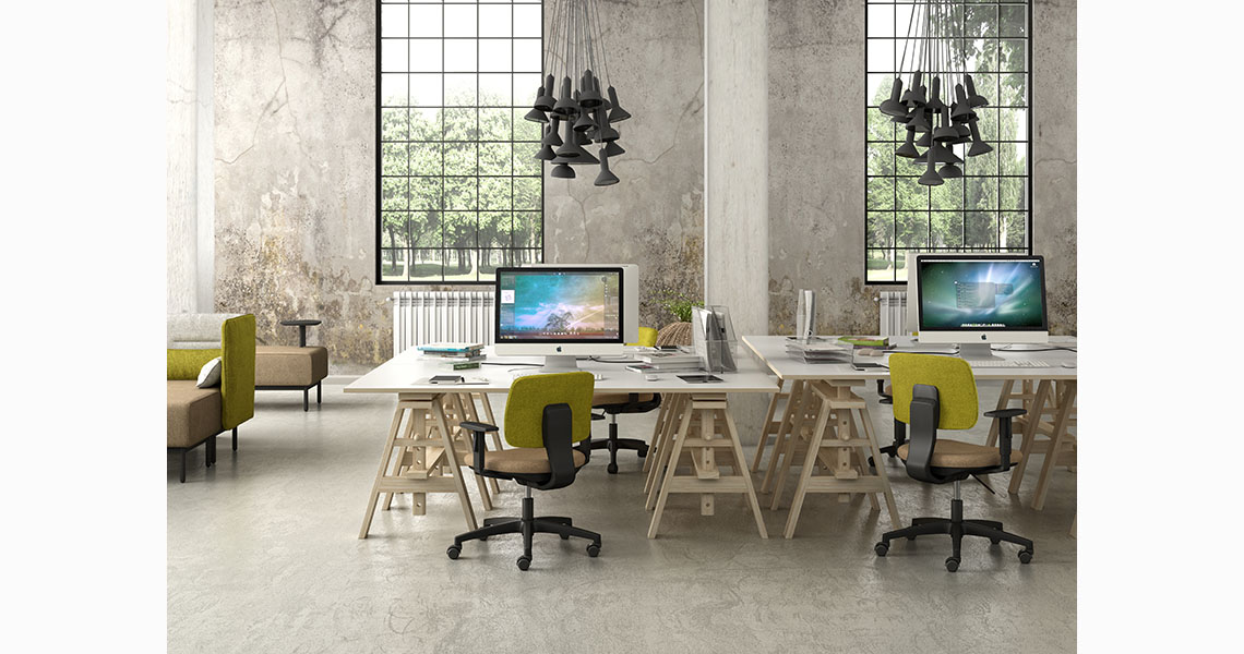 Sedia colorata dal design compatto per casa e ufficio - Leyform