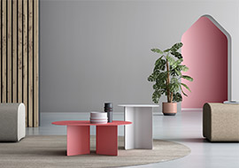 Tavolo da Caffe' in metallo dal design moderno