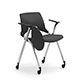 Plastic chairs with castors and flap for conferences, congresses and teaching Key-Ok