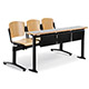 Chairs and study bench for training, teaching and university classrooms Cortina
