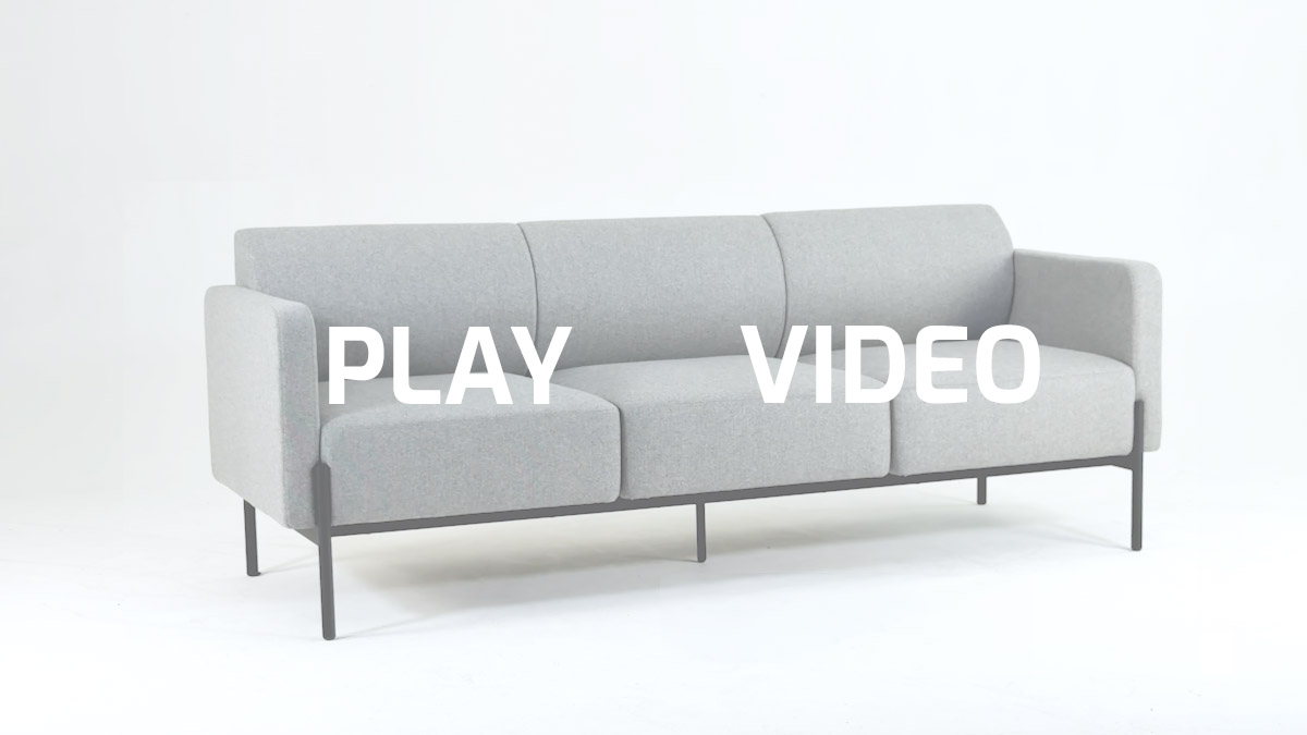 Modern waiting sofa with built-in table | Lia by Leyform