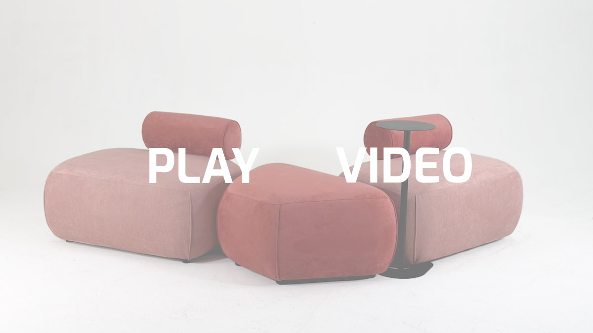 Modular pouf with code design & soft seating | Nodo by Leyform