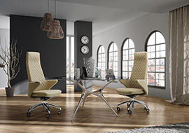  Executive office swivel armchairs with impact style Zeus