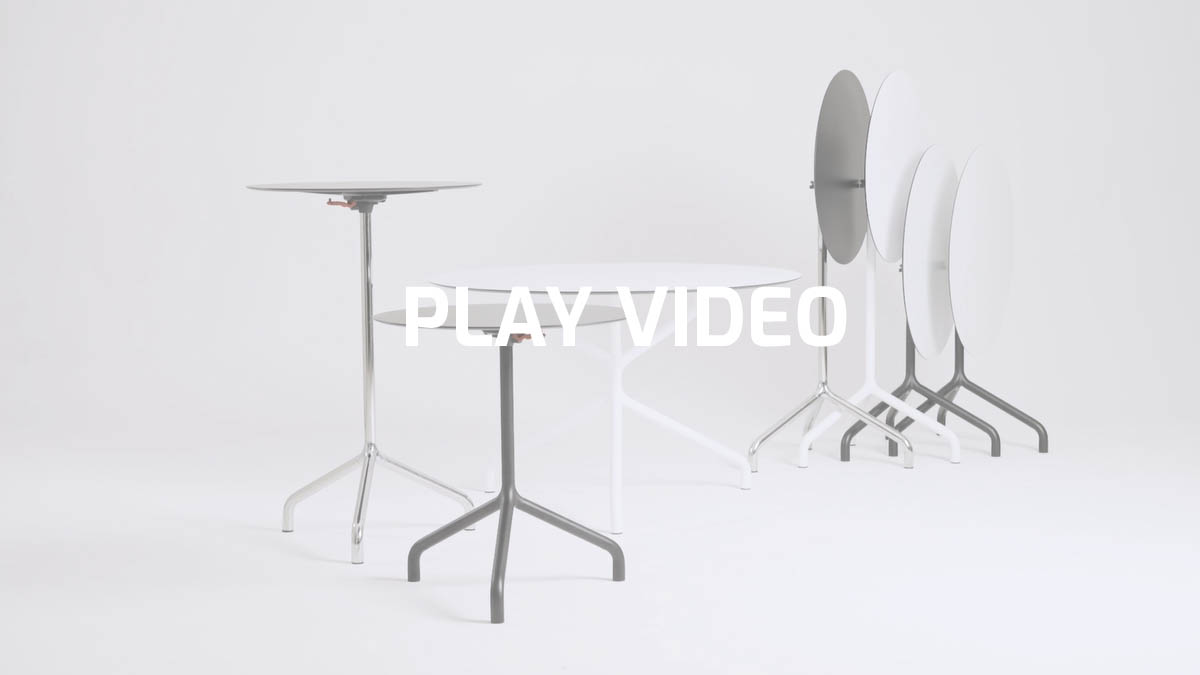 White table with folding top | Polar by Leyform