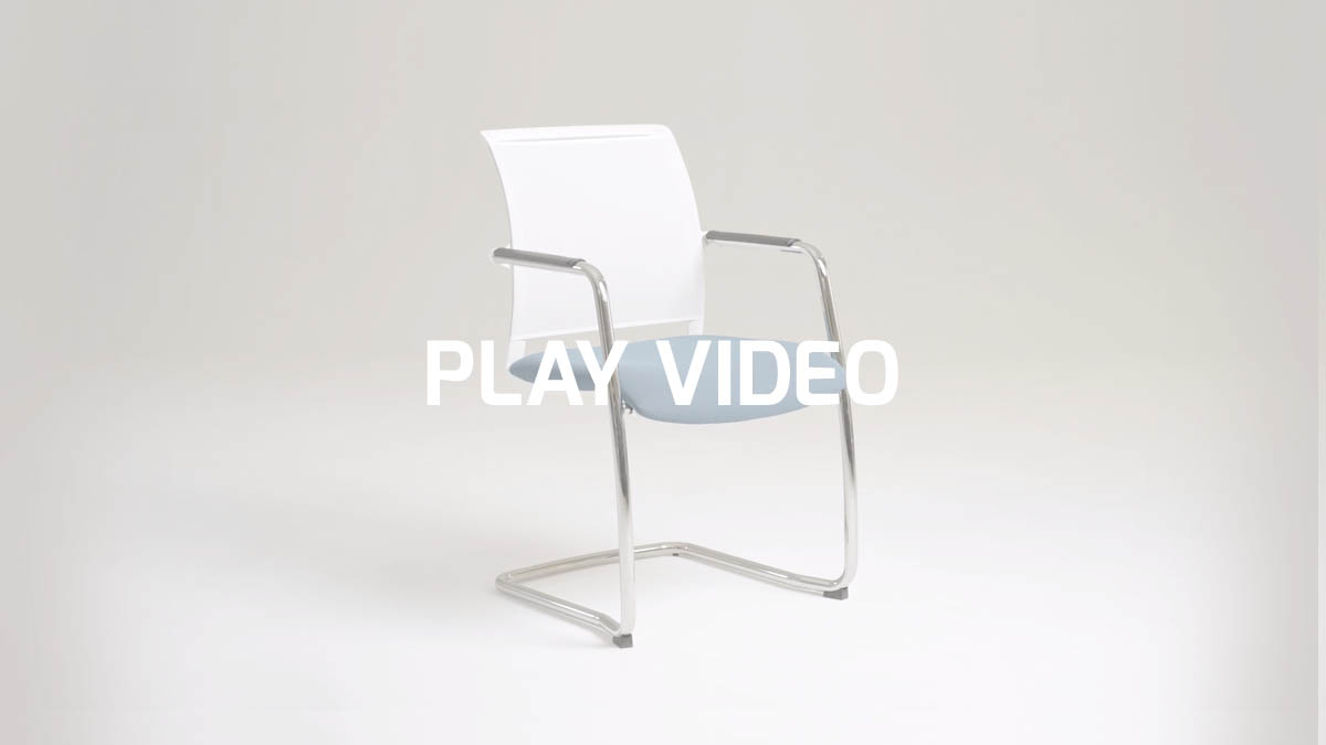 Visitor cantilever chairs with mesh | Cometa relax by Leyform