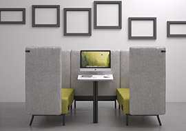 high back meeting pod sofas for privacy silent areas Around-lab