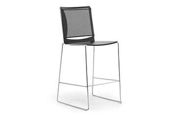 Stackable stools with mesh backrest for high tables I Like RE