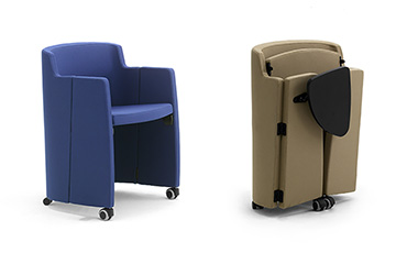 Sedie e poltrone richiudibili dal design compatto per sala conferenze, convegni e congressi Clac